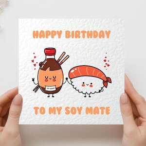 Geburtstagskarte Alles Gute zum Geburtstag Soya Mate Lustige Karte Witz Geburtstagskarte Freund Freundin Freund Bruder Schwester Mama Papa Erwachsene Geburtstagskarte