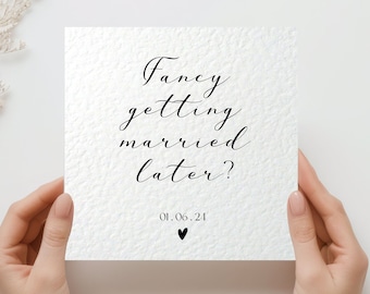 Fancy Getting Married Later Wedding Square Card From Husband to Wife or Wife to Husband Wedding Morning Card Wedding Day Bride Husband Gift