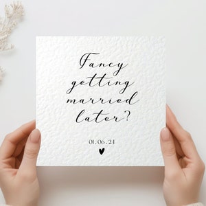 Fancy Getting Married Later Wedding Square Card From Husband to Wife or Wife to Husband Wedding Morning Card Wedding Day Bride Husband Gift image 1