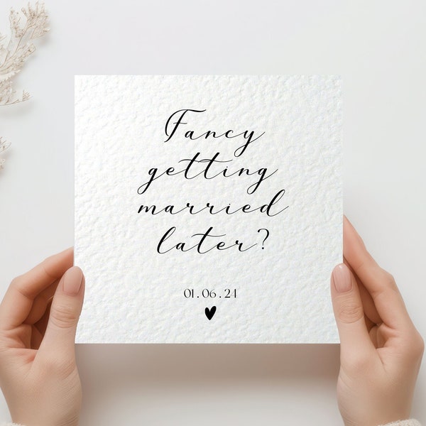 Fancy Getting Married Later Wedding Square Card From Husband to Wife or Wife to Husband Wedding Morning Card Wedding Day Bride Husband Gift