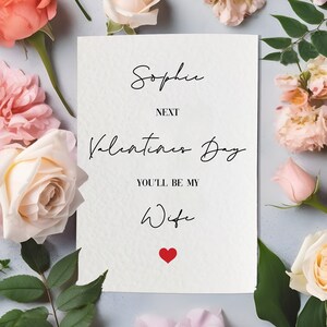Carte personnalisée pour la prochaine femme de la Saint-Valentin | Carte de Saint-Valentin drôle | Carte de voeux petite amie petit ami femme mari | Avec enveloppe blanche, carte A6