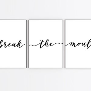 Break The Mould Prints Set: Minimalist Home Decor
