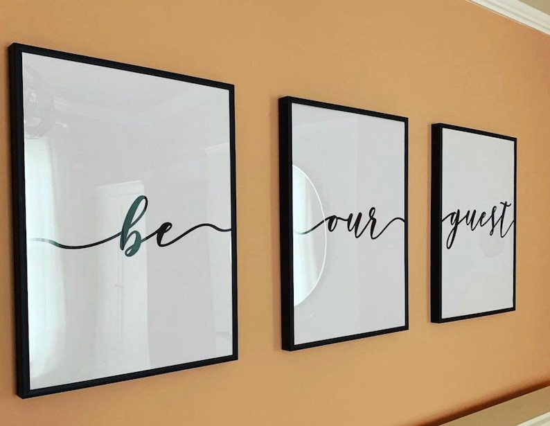 Be Our Guest Set Of 3 Wall Prints / Home Gift / Home Prints image 4