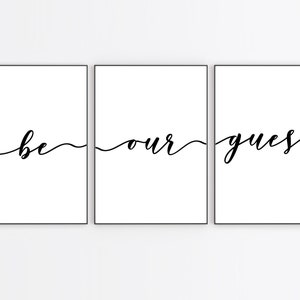 Be Our Guest Set Of 3 Wall Prints / Home Gift / Home Prints image 1