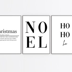 Set Of 3 Christmas Wall Prints / Home Gift / Home Prints