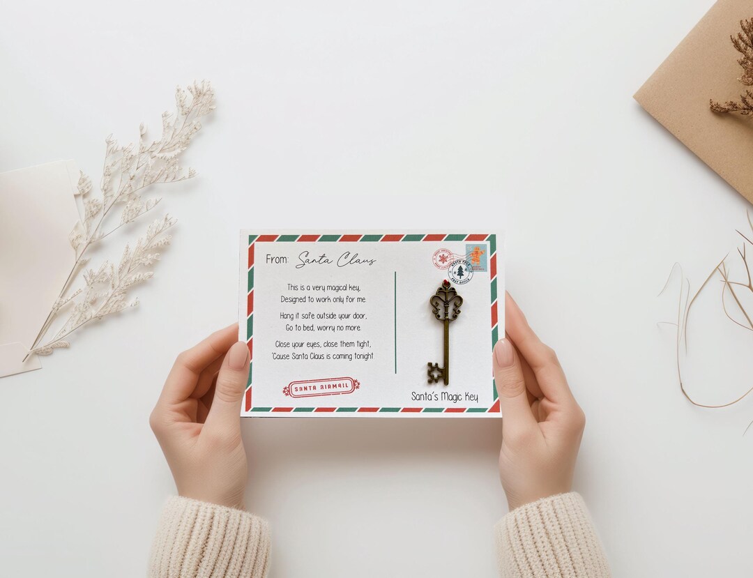 Santa's Magic Key Kids Christmas Santa Key for House Without Chimney