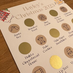 Personalized Christmas Activity Scratch Off Poster: Family Advent Calendar