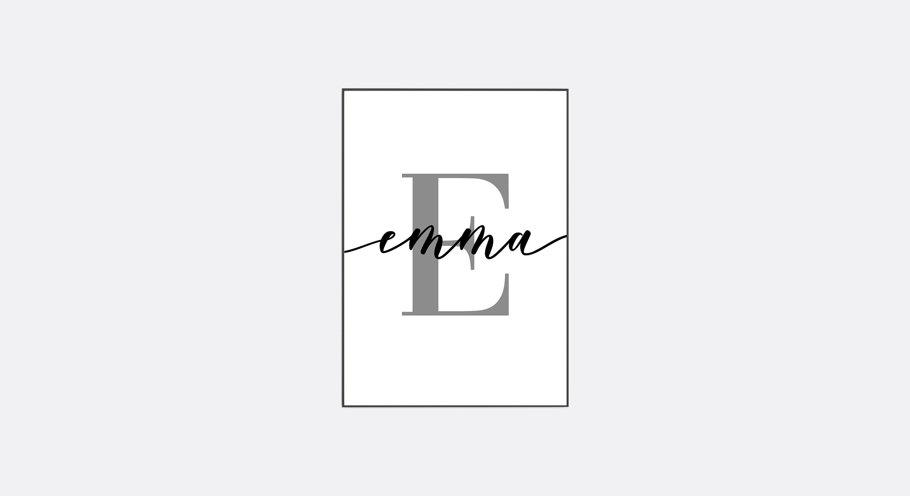 Initial And Name Print / Home Gift / Home Prints
