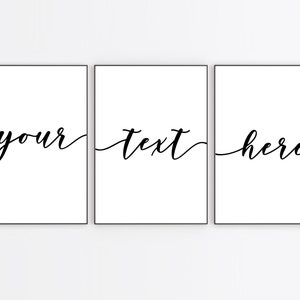 Juego personalizado de 3 impresiones de pared