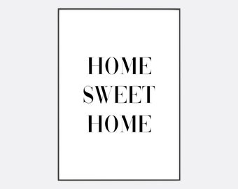 Home Sweet Home Print: Minimalist Wall Art