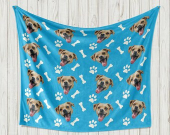 put your dog's face on a blanket