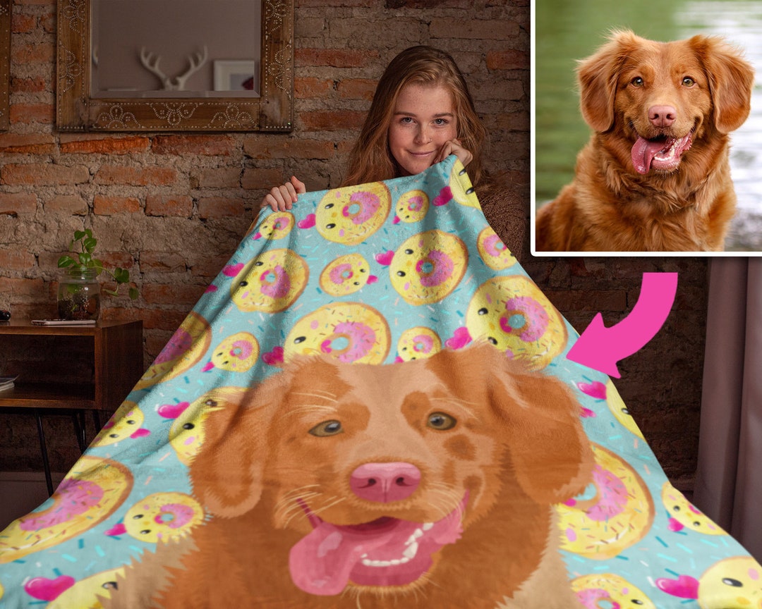 Your Dog on A Blanket Personalized Pet Photo Blanket Custom Etsy UK
