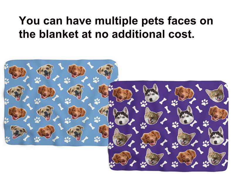 Your Dog on A Blanketpersonalized Pet Photo Blanketcustom Etsy