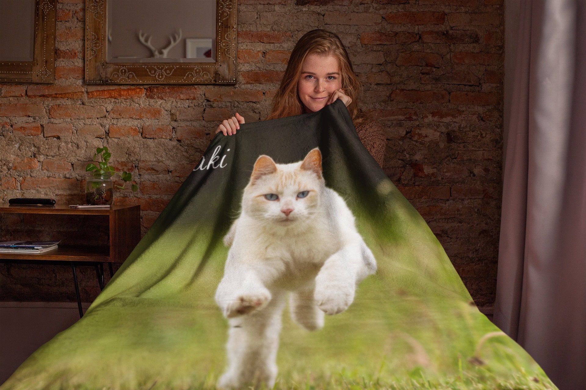 Personalized Cat Blanket Picture Blanket Pet Loss Gifts Etsy