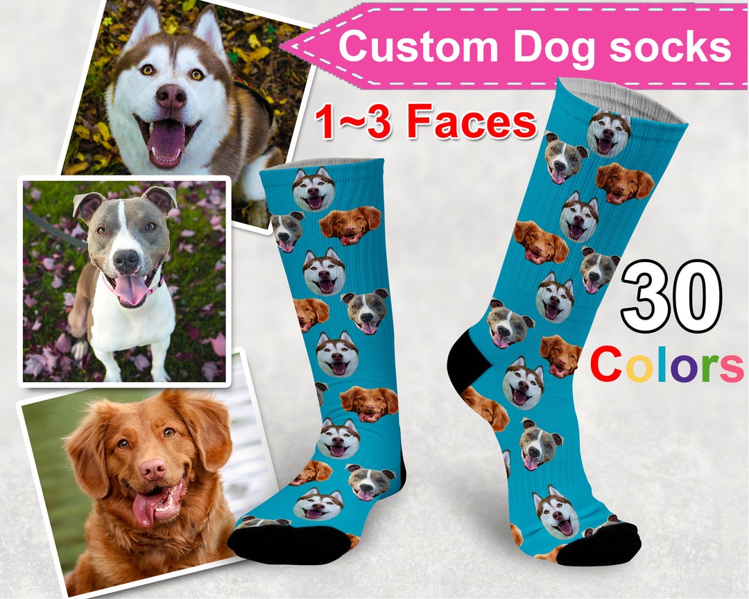 Customized Dog Socks Put Your Cute Dog on Custom Socks, Dog Lovers, Dog ...
