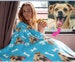 Your Dog On A Blanket,Personalized Pet Photo Blanket,Custom Dog Face Blankets, Dog blankets, Photo Throws, Photo Gifts, Dog Keepsake,Gifts 