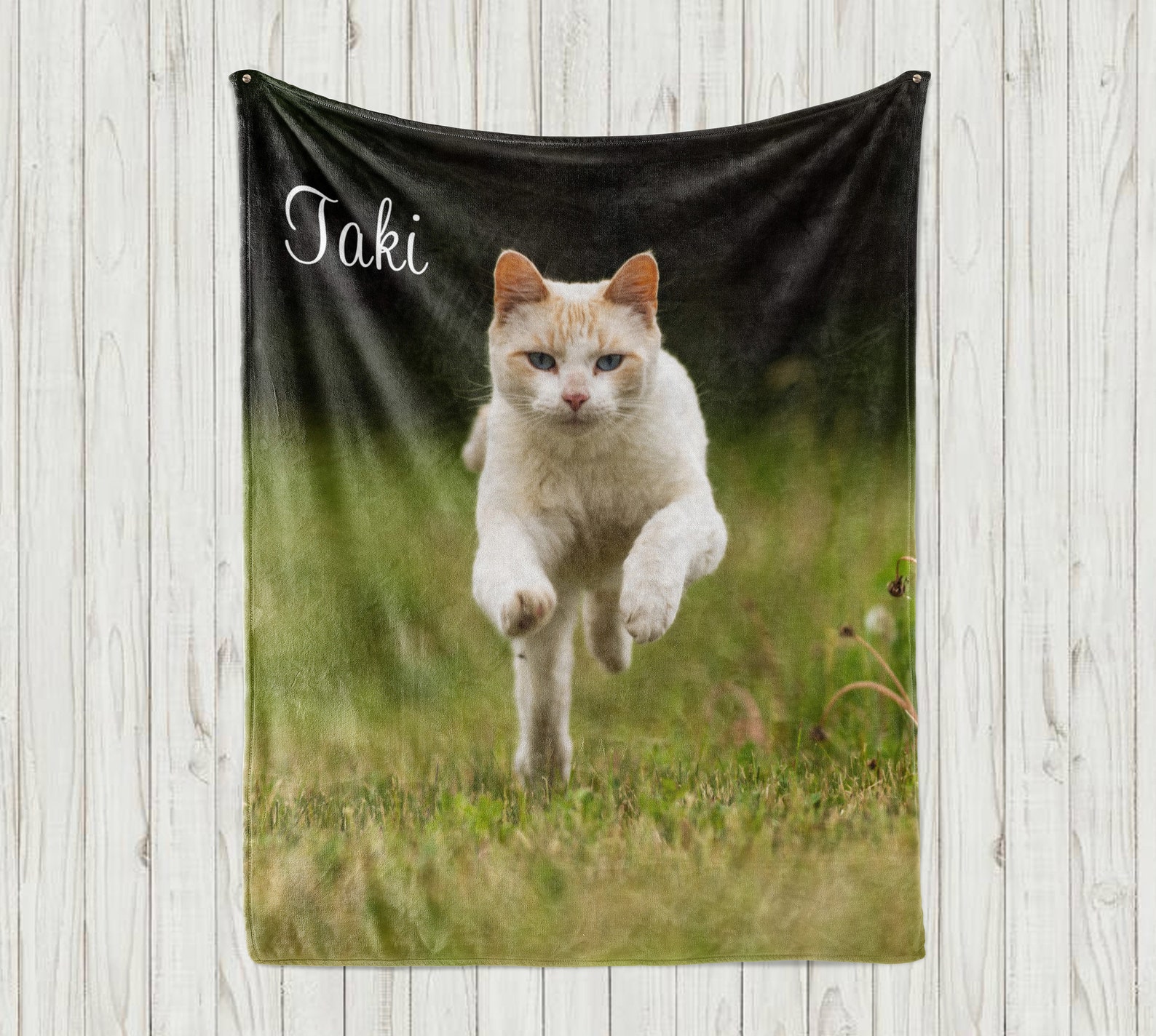 Personalized Cat Blanket Picture Blanket Pet Loss Gifts Etsy