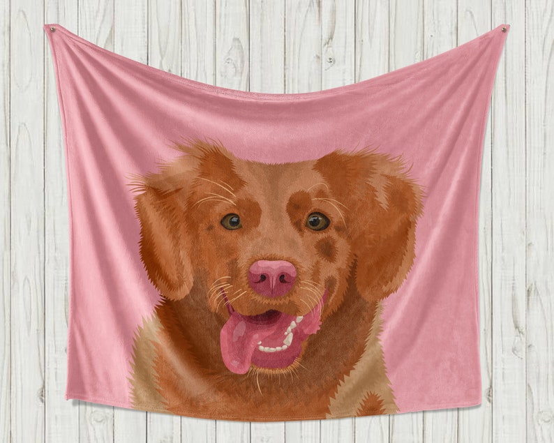 Your Dog On A Blanket Personalized Pet Photo Blanket Custom Etsy