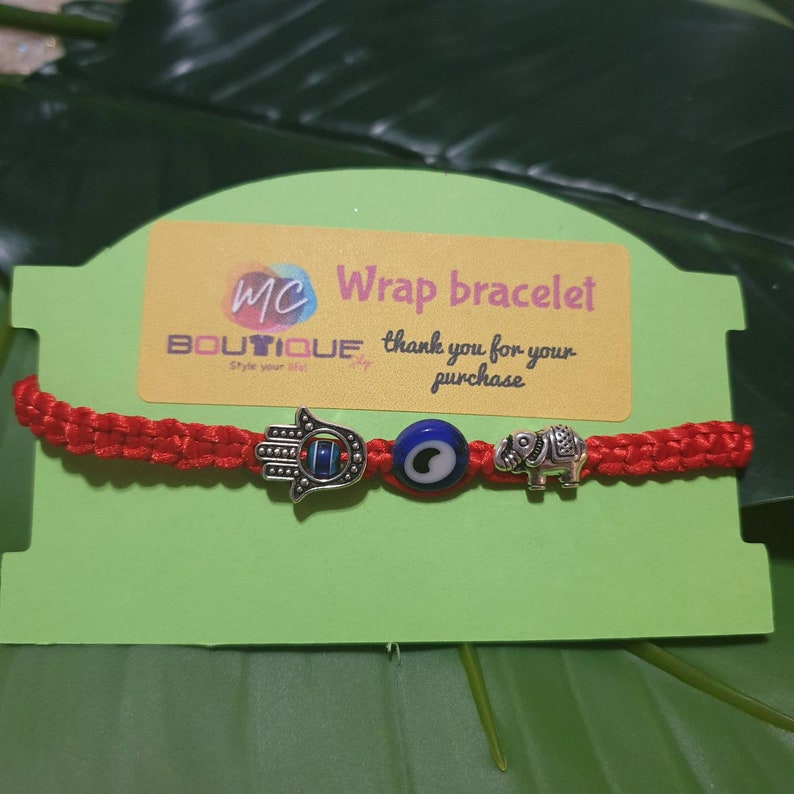 Hamsa bracelet wrap bracelet elephant bracelet