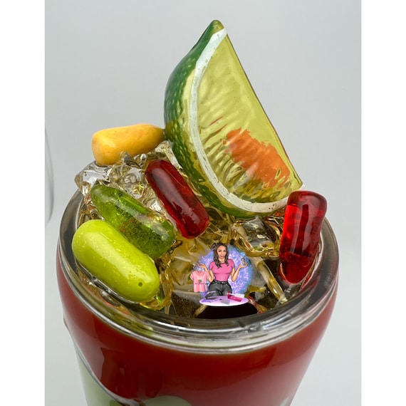 Mike and Ike 3d tumbler , epoxy tumbler with fake gummy’s on the lid , gift for daughter o friend