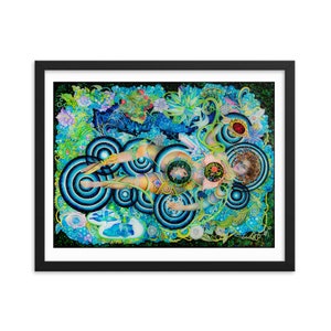 Framed Visionary Art, Mystical Art, Psychedelic Art, Witchy Poster.