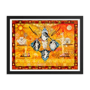 Framed Visionary Art, Mystical Art, Psychedelic Art, Fantasy Art Original