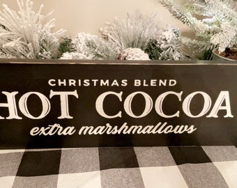 Hot Cocoa Bar Sign, Hot Cocoa Bar, Christmas Wooden Sign, Farmhouse Decor, Hot Cocoa
