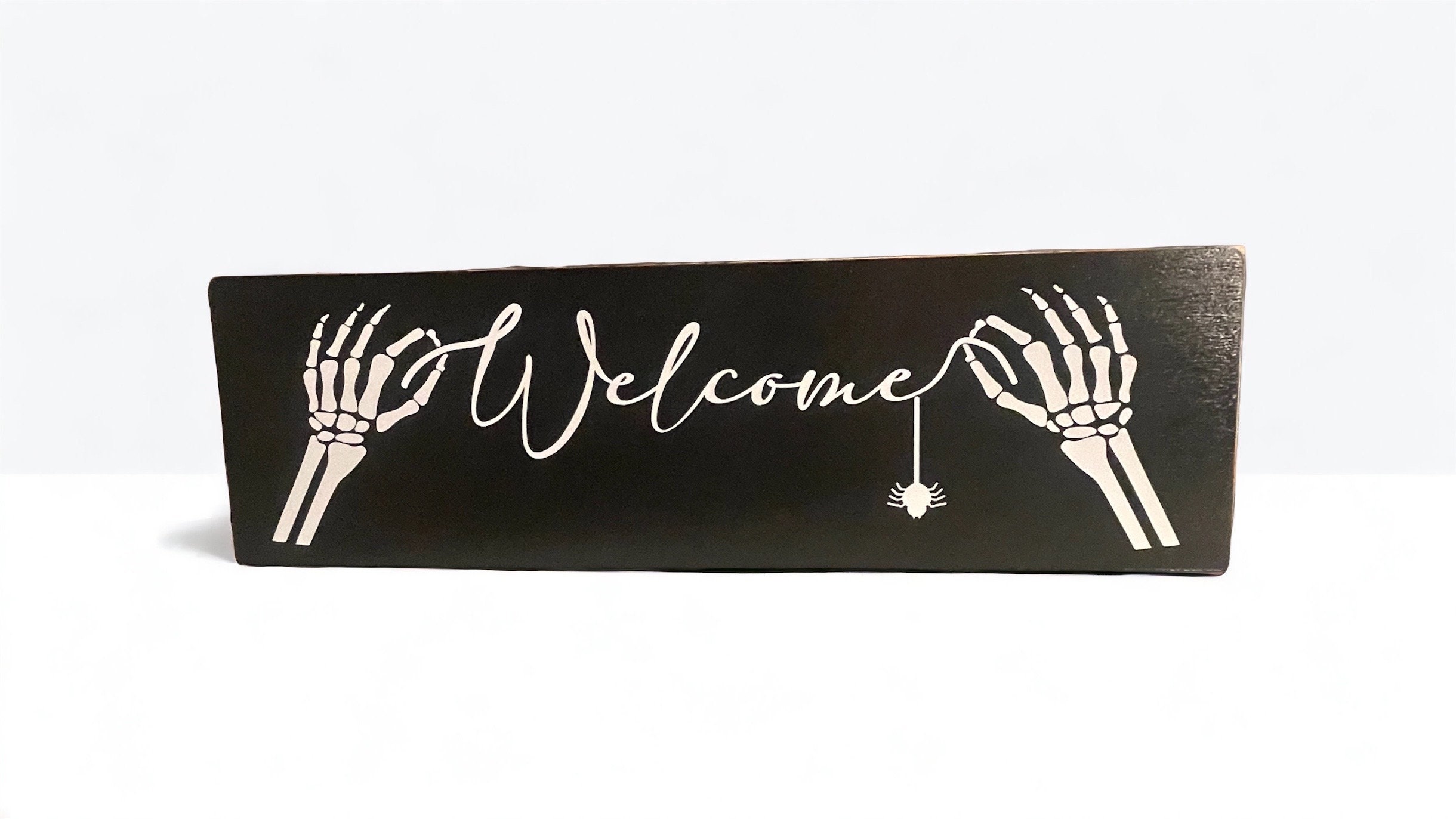 Skeleton Hello. Sign Skeleton Hands Halloween Welcome Sign: Farmhouse Decor - Etsy