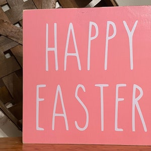 Happy Easter wooden sign * Easter sign * Farmhouse Decor