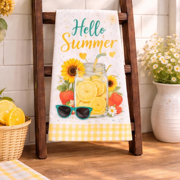 Rustic Mini Tea Towel Ladder: Farmhouse Kitchen & Bathroom Decor