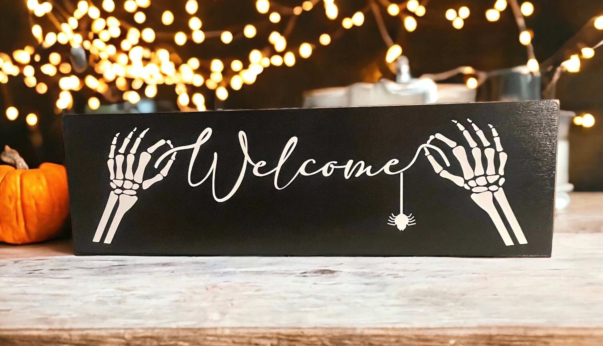 Skeleton Hello. Sign Skeleton Hands Halloween Welcome Sign: Farmhouse Decor - Etsy