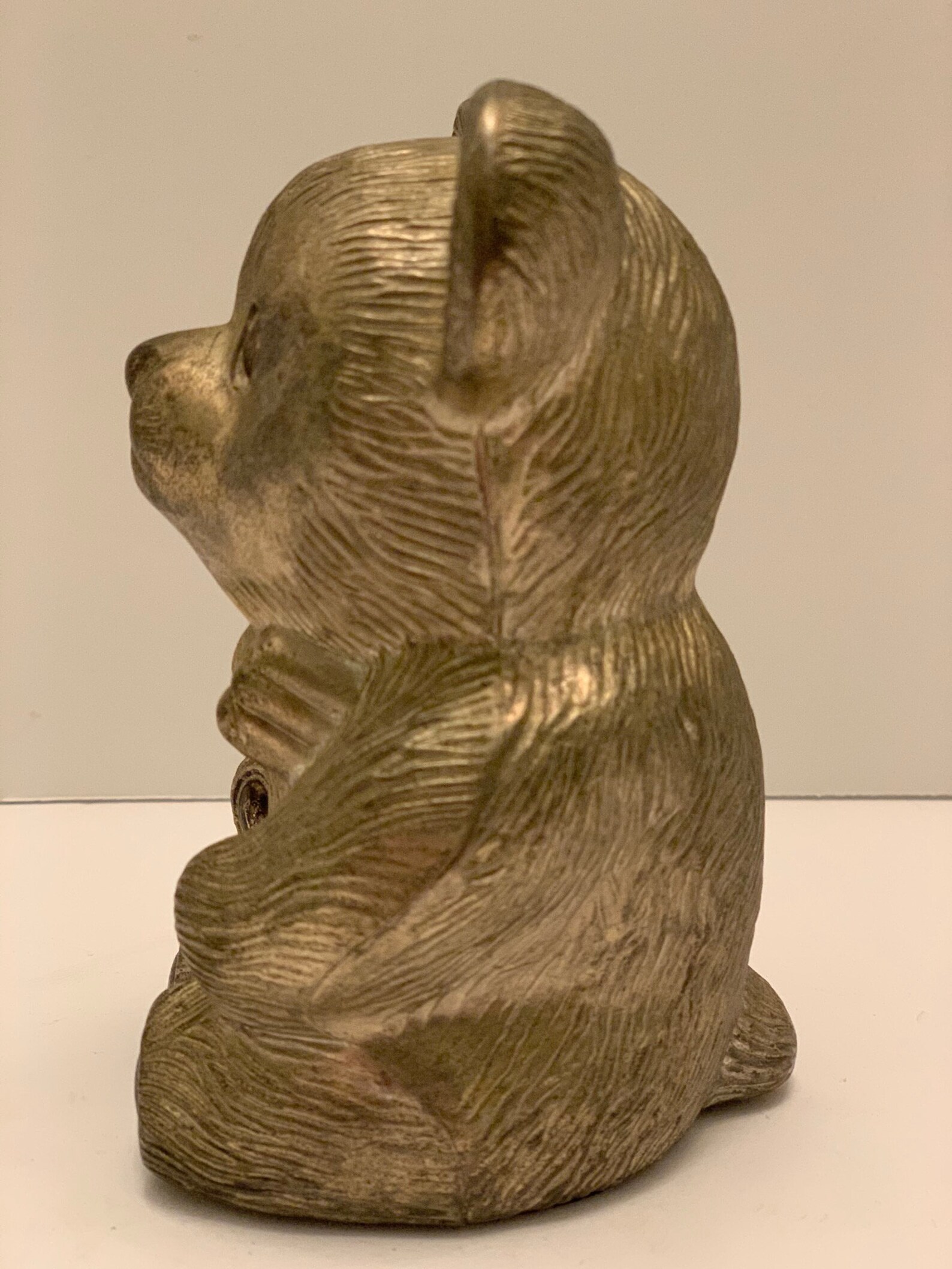 Vintage Metal Teddy Bear Bank 3 X 5 Etsy