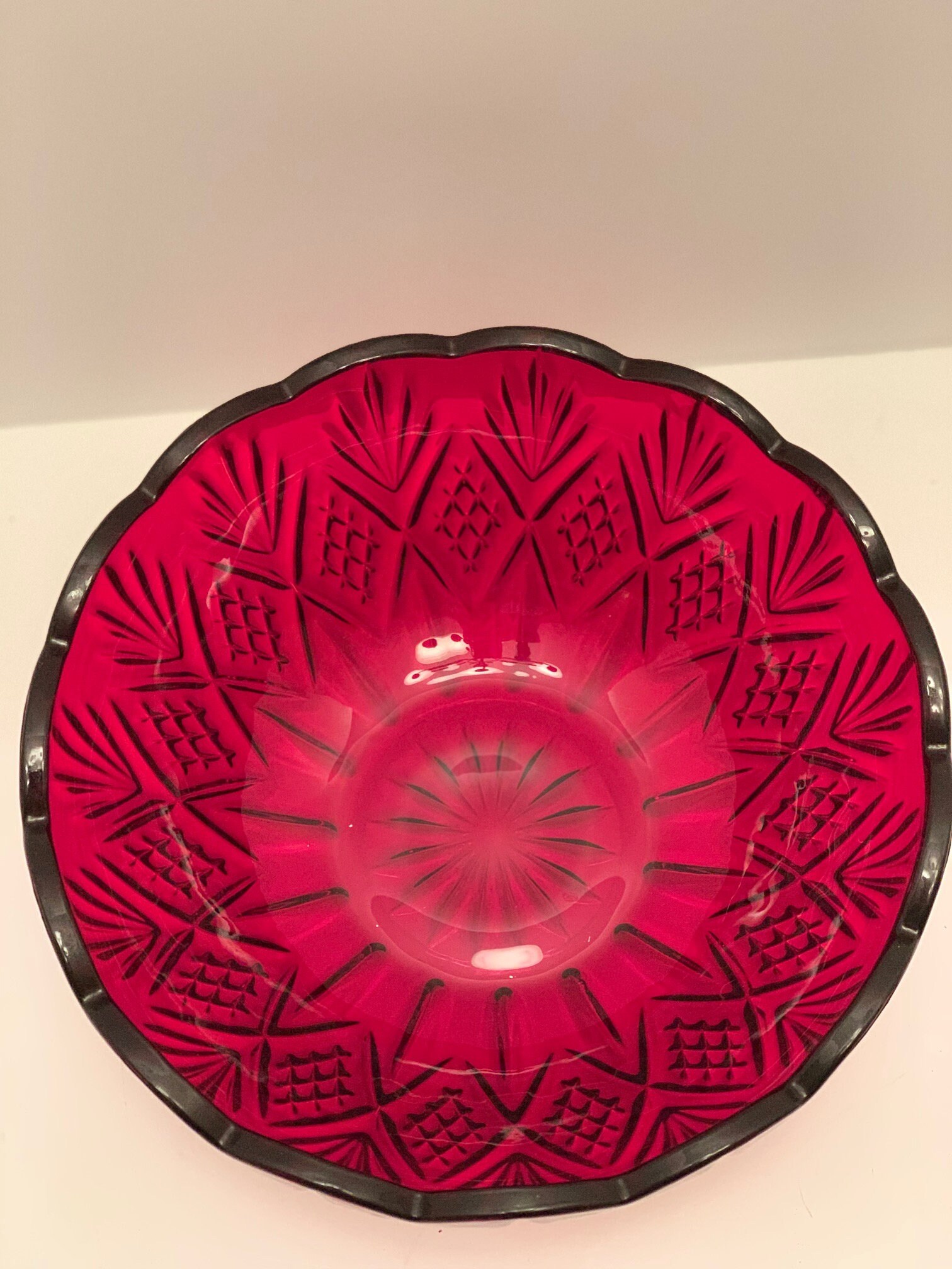 Godinger Dublin Red Flash Glass Crystal Serveerschaal 85 Etsy België