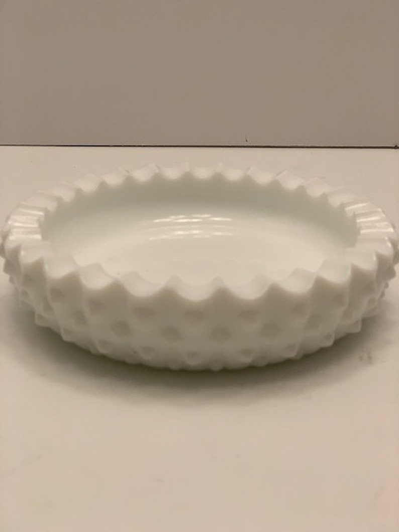 Milk Glass Candy Dish/ashtray/hobnail Fenton 6.5 Etsy