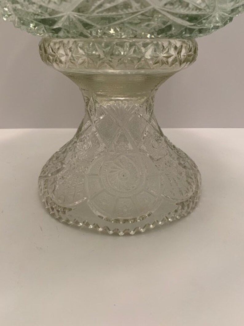 EAPG Imperial Glass Punch Bowl & Stand 12wide and 10.5 Etsy
