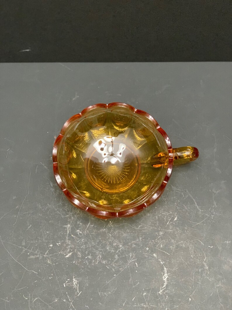 Fostoria Glass Amber Nappy With 1887 Eagles & Torches 5 X 5.2 Etsy