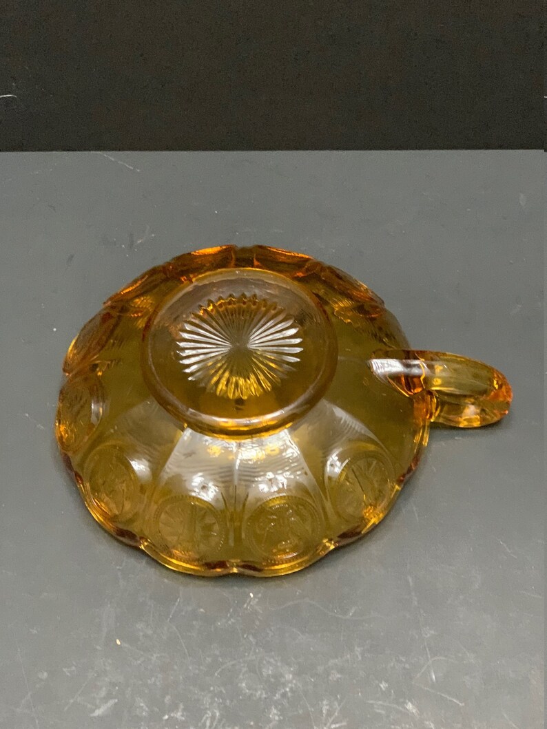 Fostoria Glass Amber Nappy With 1887 Eagles & Torches 5 X 5.2 Etsy