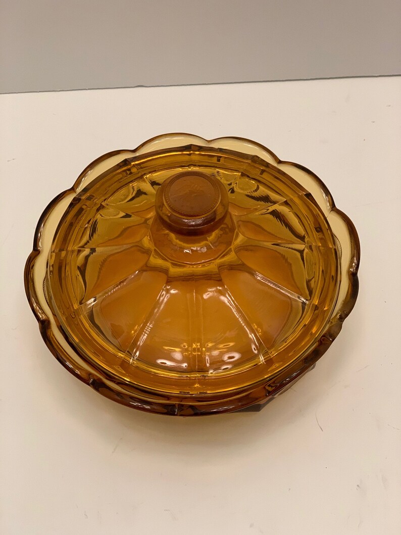 Fostoria Glassware Amber Golden Color Candy Dish Eagle Liberty Etsy