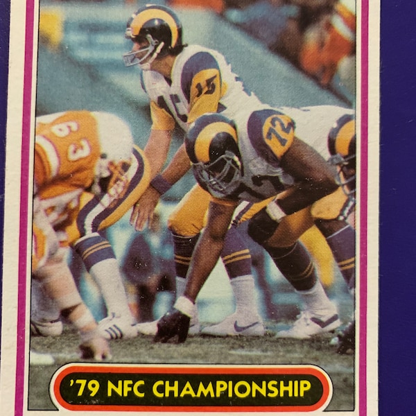 1980 ‘79 NFC Championship Topps, football card, Rams 9 Buccaneers 0