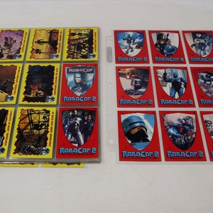 Vintage 1999, jaren 90 TOPPS-filmkaartserie Robocop Robo Cop 2 ruilkaarten complete set 88 filmkaarten + 11 stickers zeldzaam