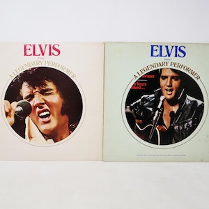 Vintage 1973 1976 70s RCA Elvis Presley - A Legendary Performer Volume 1 + Volume 2 12&quot; LP Album Vinyl Record Compilation UK Version Lot