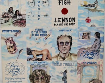 Vintage 1975 Jaren 70 Apple Records Lennon Plastic Ono Band - Geschoren Vis 12" LP Album Vinyl Record Compilatie Stereo UK '-1U/-1U' Uitlopen