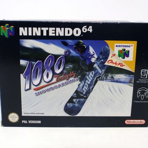 Vintage 1998 90s Nintendo 64 N64 1080 Ten Eighty Snowboarding Video Game Boxed Pal
