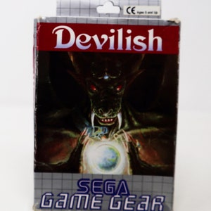 Vintage 1992 90s Sega Game Gear Devilish Puzzle Cartridge Video Game Boxed Pal