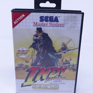 Vintage 1990 90s Sega Master System & Master System II 2 Indy Indiana Jones And The Last Crusade Action Cartridge Video Game Pal