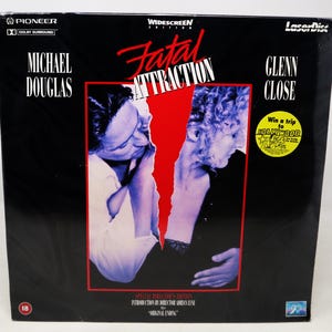 Vintage 1996 90s Pioneer Fatal Attraction Widescreen Edition Stereo Laser Disc LaserDisc CLV Pal Sealed Retro Michael Douglas Glenn Close