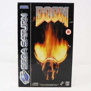 Vintage 1996 90s Sega Saturn Doom Video Game Pal & French Secam 1 Player