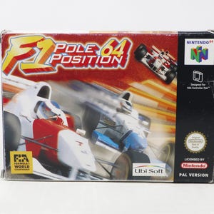 Vintage 1990s 90s Nintendo 64 N64 F1 Pole Position 64 Formula One Cartridge Video Game Boxed Pal Version Retro