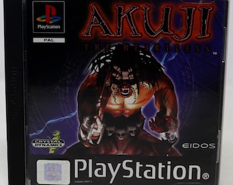 Vintage 1999 90s Playstation 1 PS1 Akuji the Heartless Video Game