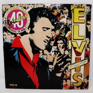 Vintage 1980 80s RCA Elvis Presley - Elvis&#39;s 40 Greatest Hits 12&quot; LP Album Vinyl Record Compilation UK Version